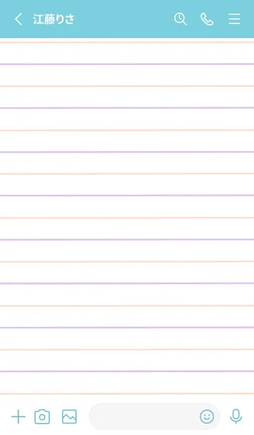 [LINE着せ替え] 2色ノート/ピンク&パープル/ターコイズの画像2