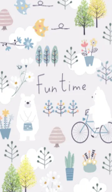 [LINE着せ替え] violet♡楽しい時間04_1の画像1