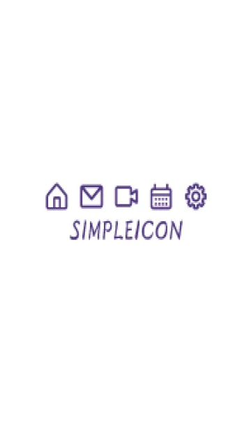 [LINE着せ替え] SIMPLE ICON -WHITE- 91の画像1