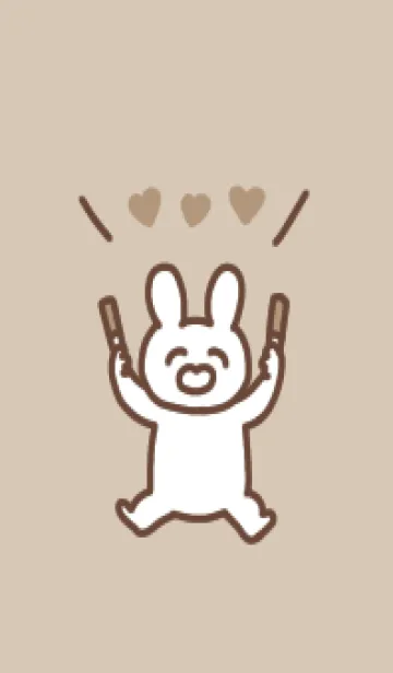 [LINE着せ替え] 推し色うさぎ(orange)の画像1