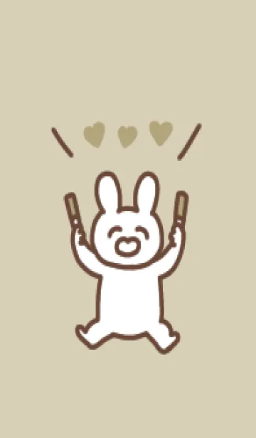 [LINE着せ替え] 推し色うさぎ(yellow)の画像1