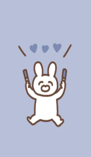 [LINE着せ替え] 推し色うさぎ(blue)の画像1