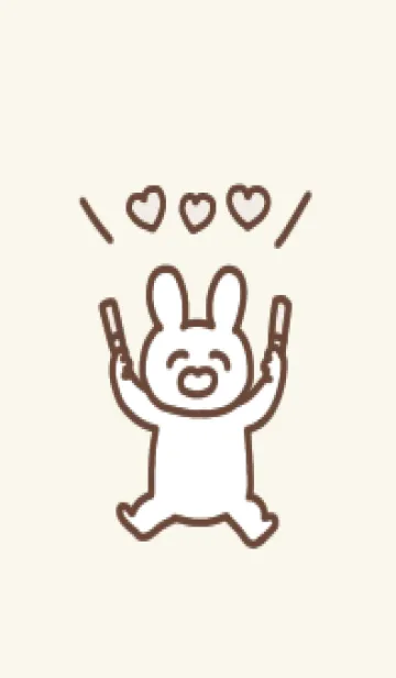 [LINE着せ替え] 推し色うさぎ(white)の画像1