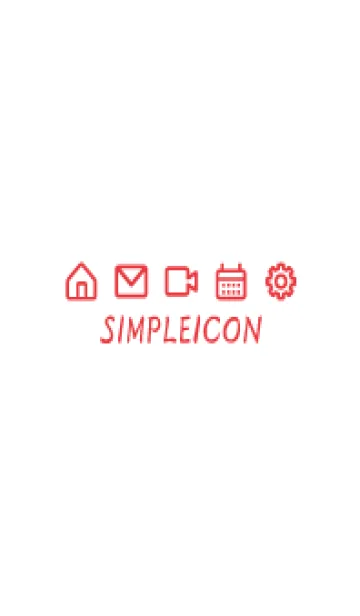SIMPLE ICON -WHITE- 92の着せ替えメイン画像