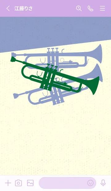 [LINE着せ替え] Trumpet CLR ビリジャンの画像2