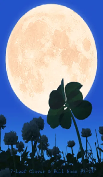 [LINE着せ替え] 七つ葉のクローバー & Full Moon #3-23の画像1