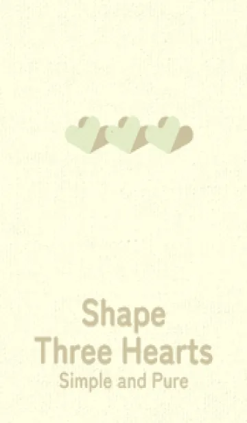 [LINE着せ替え] 3つのハート型の着せかえ ティーグリーンの画像1