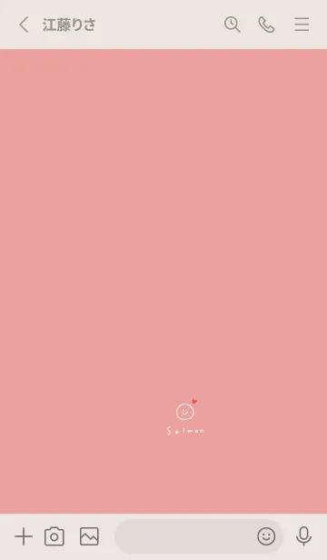 [LINE着せ替え] かわいいサーモンピンクとスマイル。の画像2