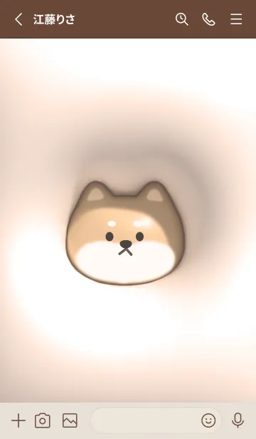 [LINE着せ替え] orange♡ぷっくり犬とハート13_1の画像2