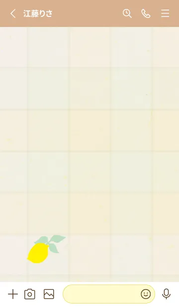 [LINE着せ替え] チェック柄 レモン10の画像2