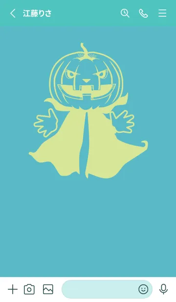 [LINE着せ替え] 妖怪 ジャックオランタン 新橋色の画像2