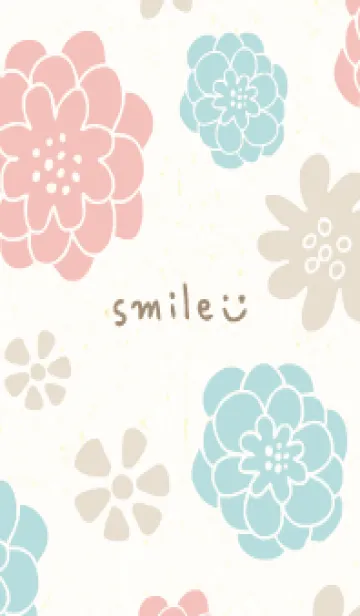 [LINE着せ替え] カラフルとベージュの花3の画像1