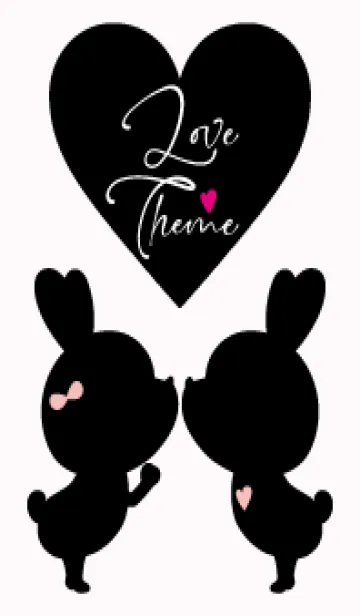 [LINE着せ替え] LOVE THEME Black & Pink.27の画像1