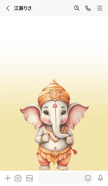 [LINE着せ替え] Love Cute Ganesha Theme (JP)の画像2
