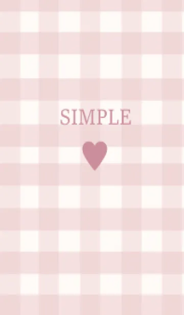 大人のシンプルハート:check rosepinkのLINE着せ替え
