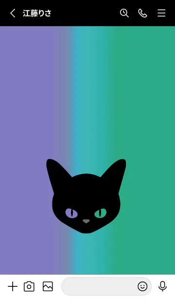 [LINE着せ替え] ブラック キャット 224の画像2