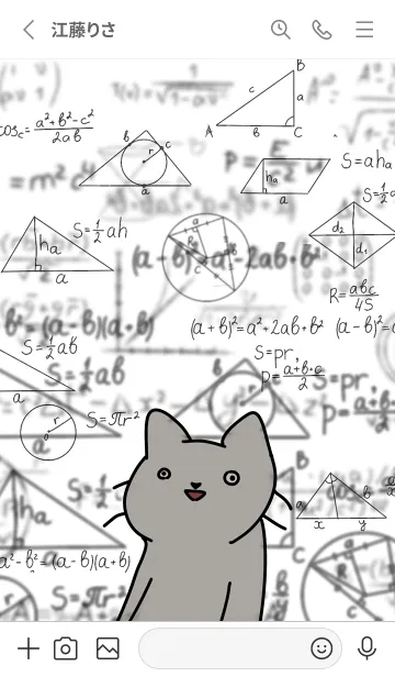 [LINE着せ替え] 計算する猫…4の画像2