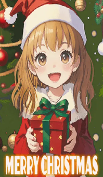 [LINE着せ替え] クリスマスプレゼントを贈る女の子2の画像1