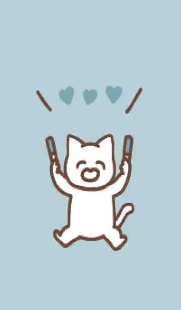 [LINE着せ替え] 推し色ねこ(light blue)の画像1