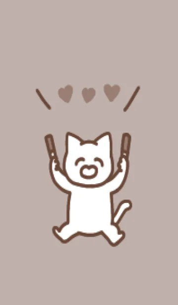 [LINE着せ替え] 推し色ねこ(brown)の画像1