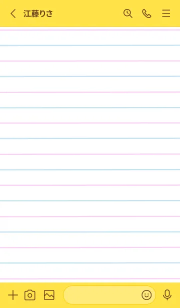 [LINE着せ替え] 2色ノート/ピンク&ブルー/グリーン/黄色の画像2