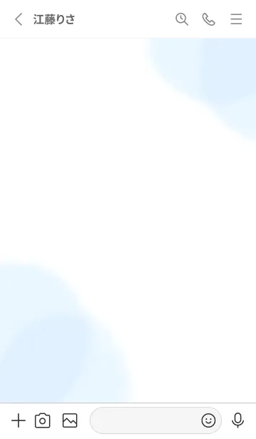 [LINE着せ替え] シンプル水彩 / 白と水色の画像2