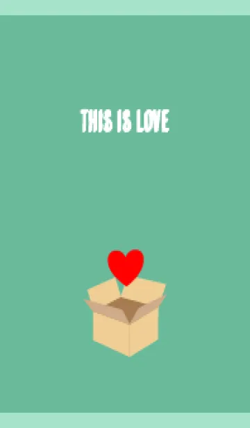 [LINE着せ替え] 段ボールの中から愛 青緑の画像1