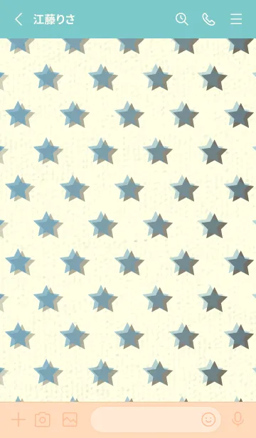 [LINE着せ替え] 星のドッドきせかえ アクアグレイの画像2