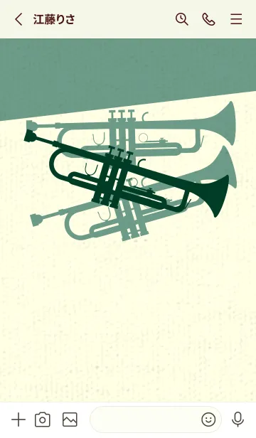 [LINE着せ替え] Trumpet CLR 海松藍色の画像2