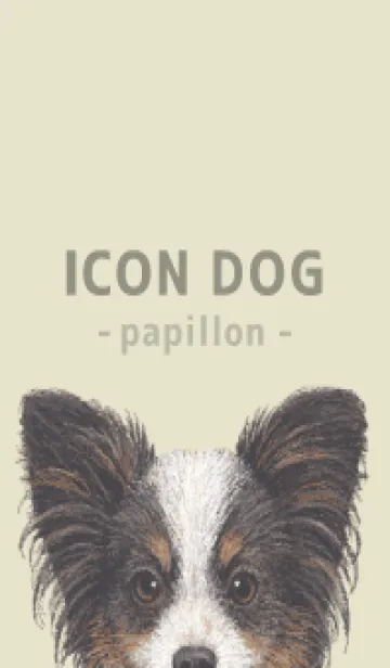 [LINE着せ替え] ICON DOG - パピヨン - PASTEL YE/03[rev.]の画像1