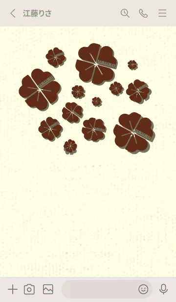 [LINE着せ替え] Piano clover セピアの画像2