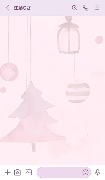 [LINE着せ替え] pinkpurple☆ナチュラルなクリスマス11_1の画像2