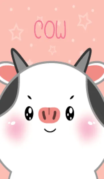 [LINE着せ替え] Simple Cute Face Cow (JP)の画像1