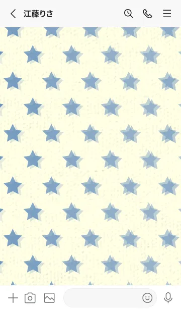 [LINE着せ替え] 星のドッドきせかえ ペールサルビアブルーの画像2