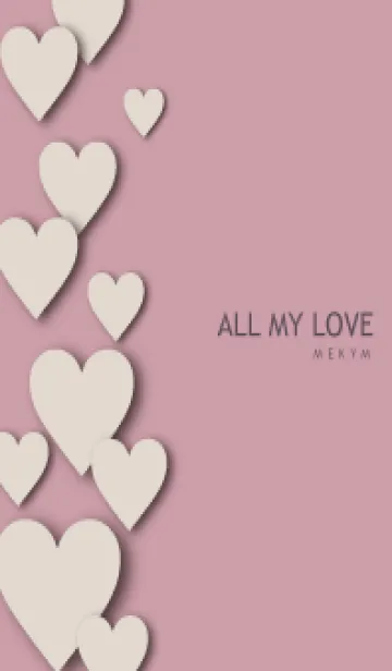 [LINE着せ替え] ALL MY LOVE-DUSKY BROWN HEART 14の画像1