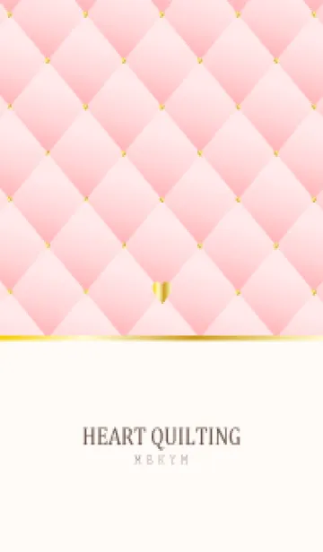 [LINE着せ替え] HEART QUILTING - PINK 12の画像1