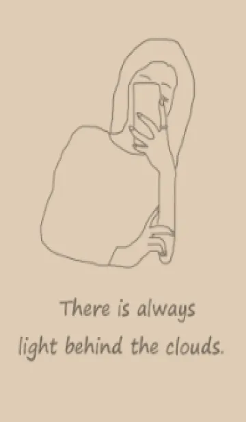 [LINE着せ替え] selfie girl /brownbeigeの画像1