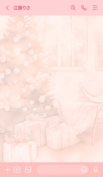 [LINE着せ替え] babypink☆おしゃれなクリスマス09_1の画像2