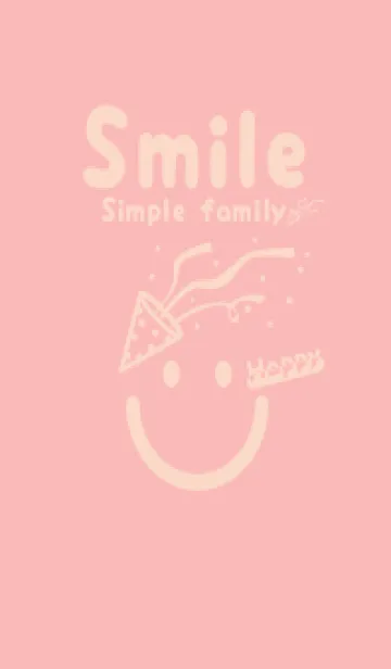 [LINE着せ替え] スマイル＆ハッピー 桜貝色の画像1