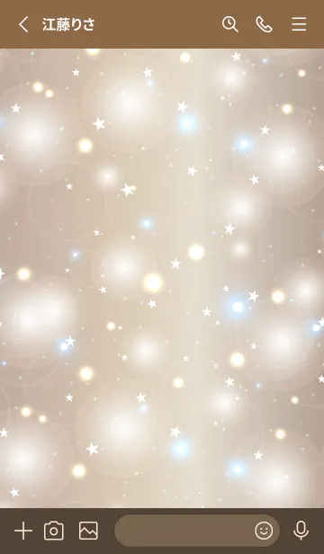 [LINE着せ替え] KIRAKIRA-STAR BROWN GOLD 19の画像2