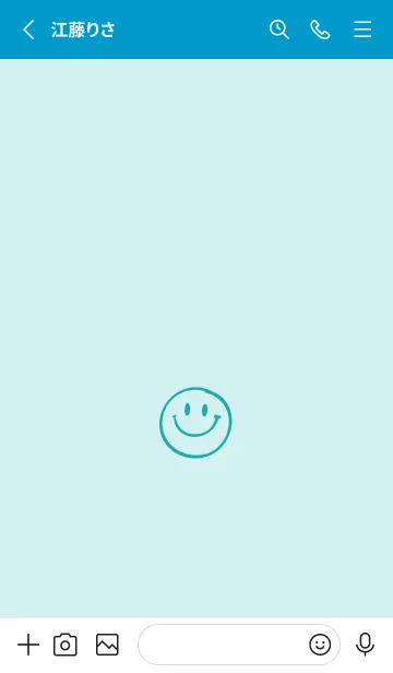 [LINE着せ替え] シンプル ミニ スマイル 73の画像2