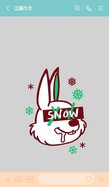 [LINE着せ替え] スノーラビット .5の画像2