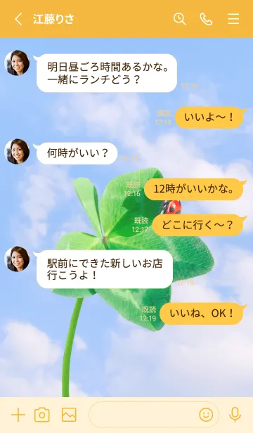 [LINE着せ替え] 本物ラッキークローバー+Ladybird #2-11の画像3