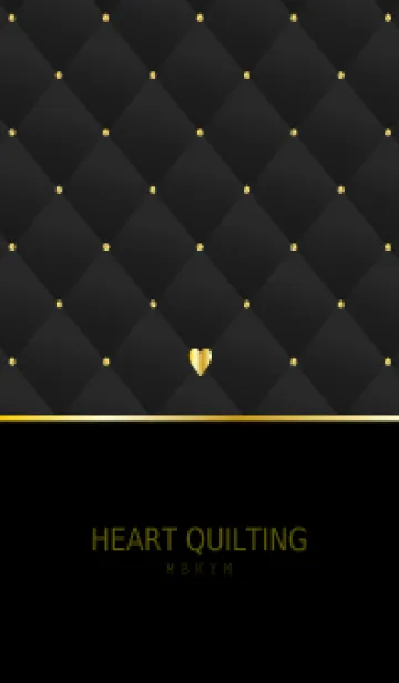 [LINE着せ替え] HEART QUILTING - GRAY BLACK 12の画像1