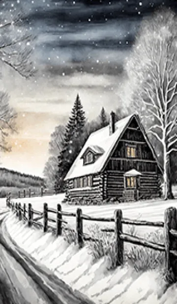 [LINE着せ替え] 優美な冬の風景の着せかえ(Winter-162)の画像1