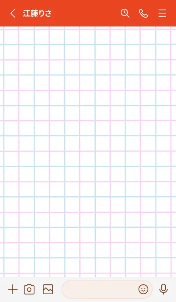 [LINE着せ替え] 2色方眼紙/ピンク&ブルー/レッドの画像2