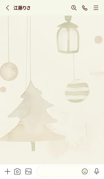 [LINE着せ替え] green☆ナチュラルなクリスマス07_1の画像2