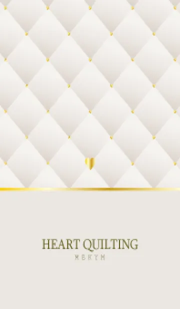 [LINE着せ替え] HEART QUILTING - PINK BEIGE 12の画像1