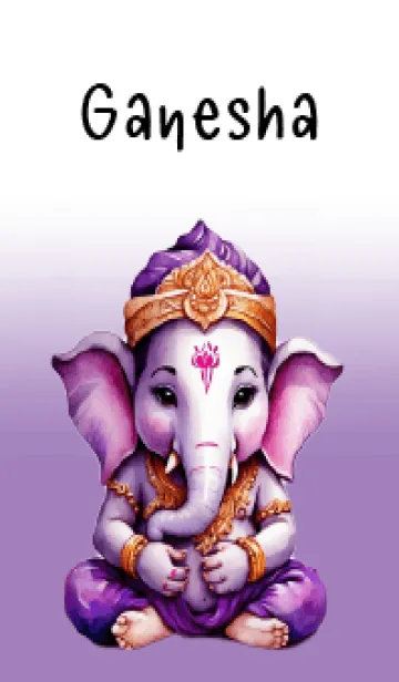 [LINE着せ替え] Love Cute Purple Ganesha Theme (JP)の画像1