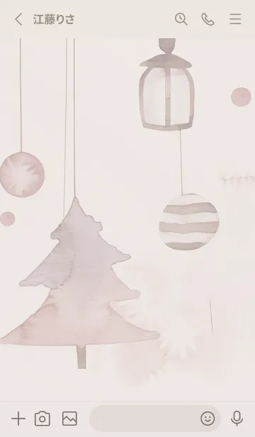 [LINE着せ替え] Greige☆ナチュラルなクリスマス02_1の画像2